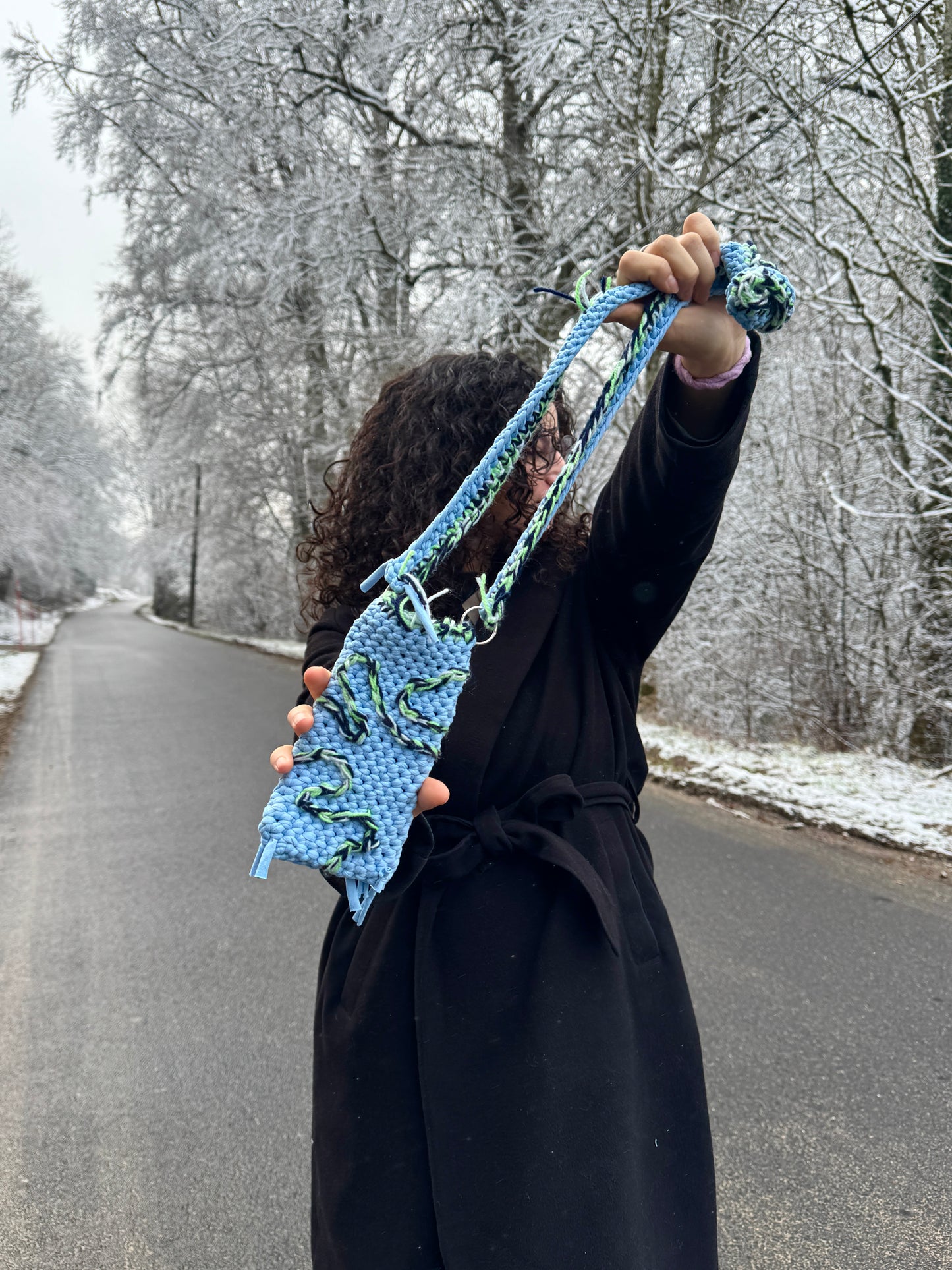 Pochette en crochet Curve